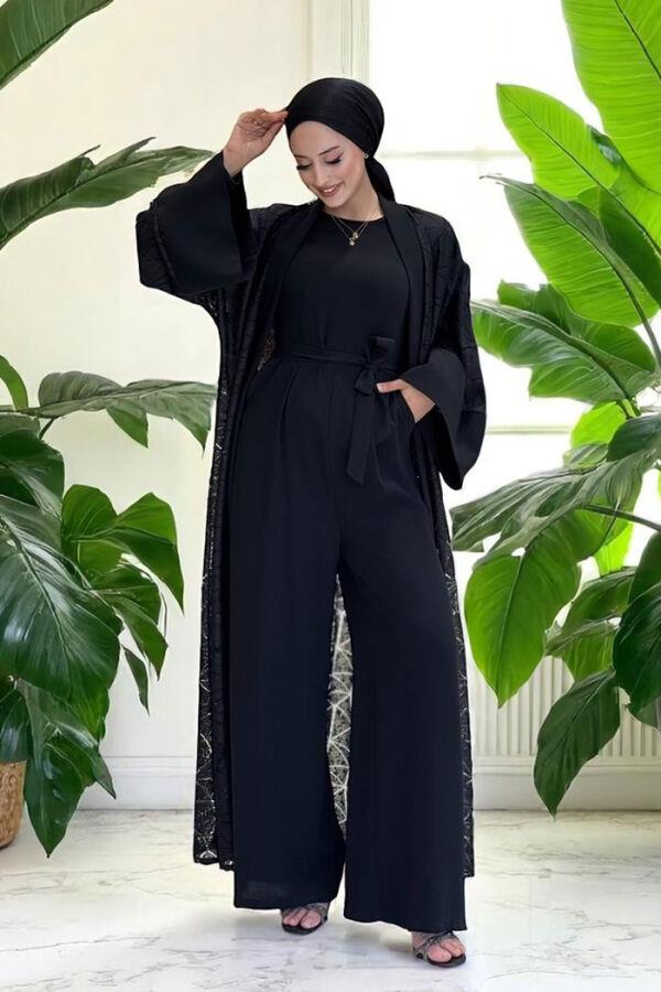 Abaya Tulum Takım Siyah 