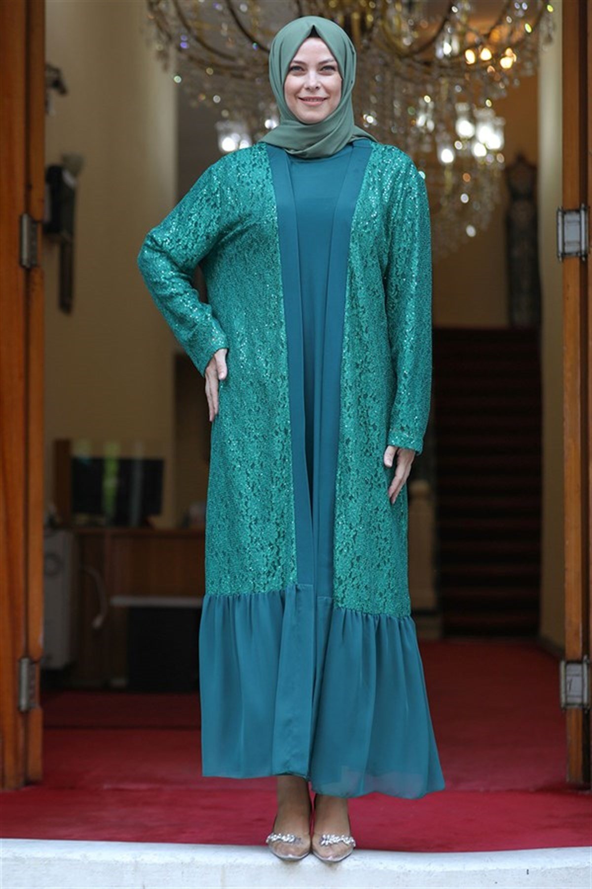 Abiye Elbise Zümrüt 