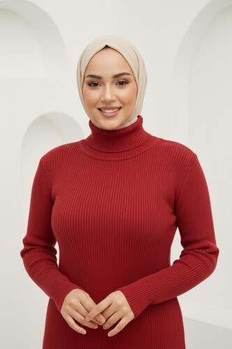 Gri Balıkçı Yaka Triko Kazak 