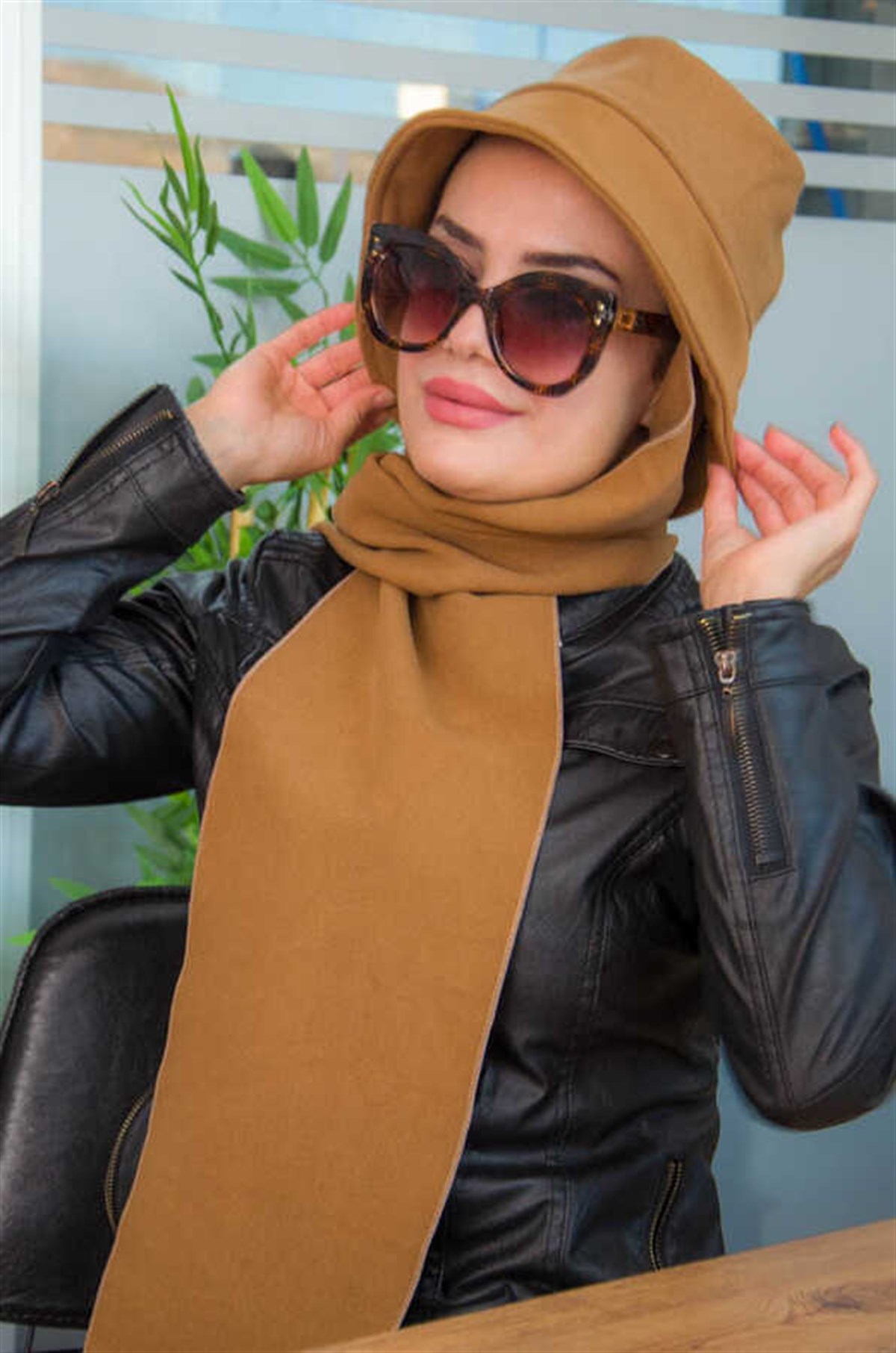 Camel Atkılı Bucket Şapka