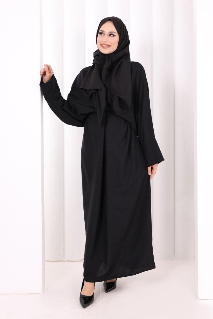 Çapraz Bağlamali Elbise Siyah
