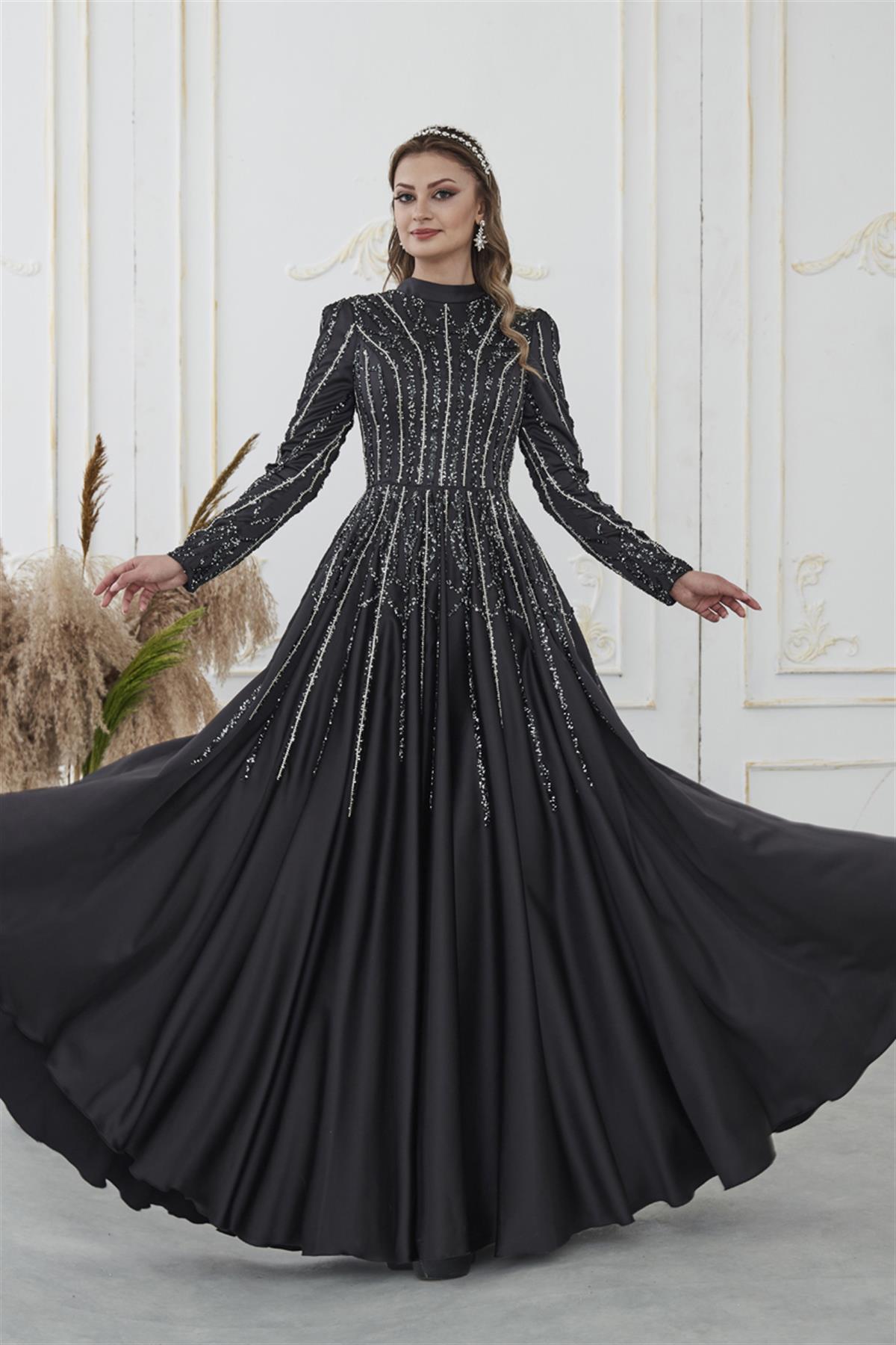 Emma Tesettür Abiye Siyah