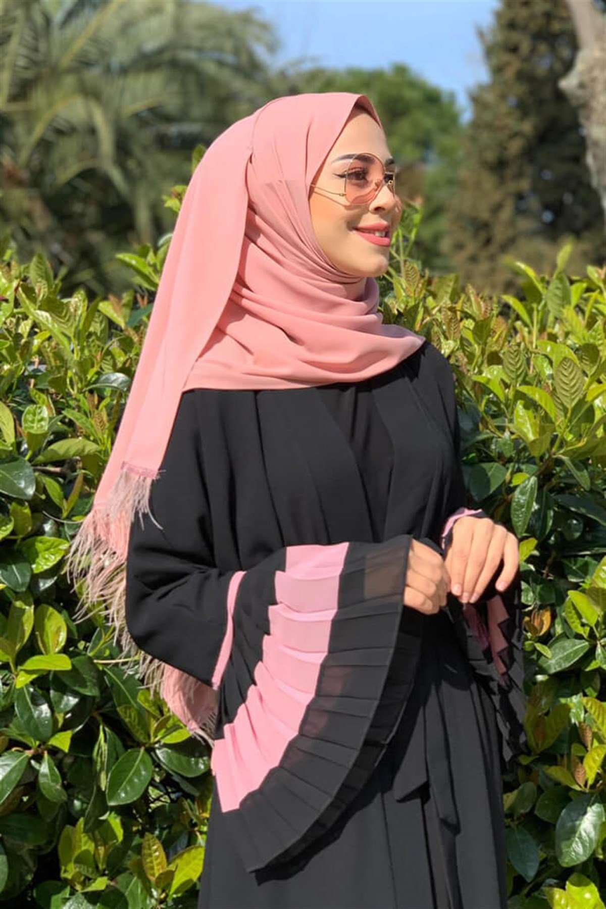 Gül Kurusu Abaya Takım 