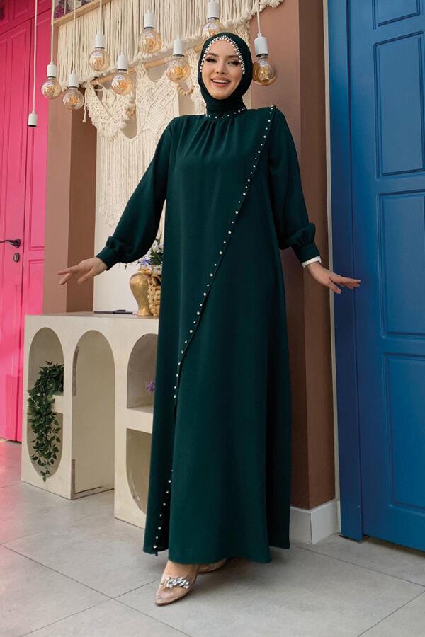 İncili Elbise Zümrüt 