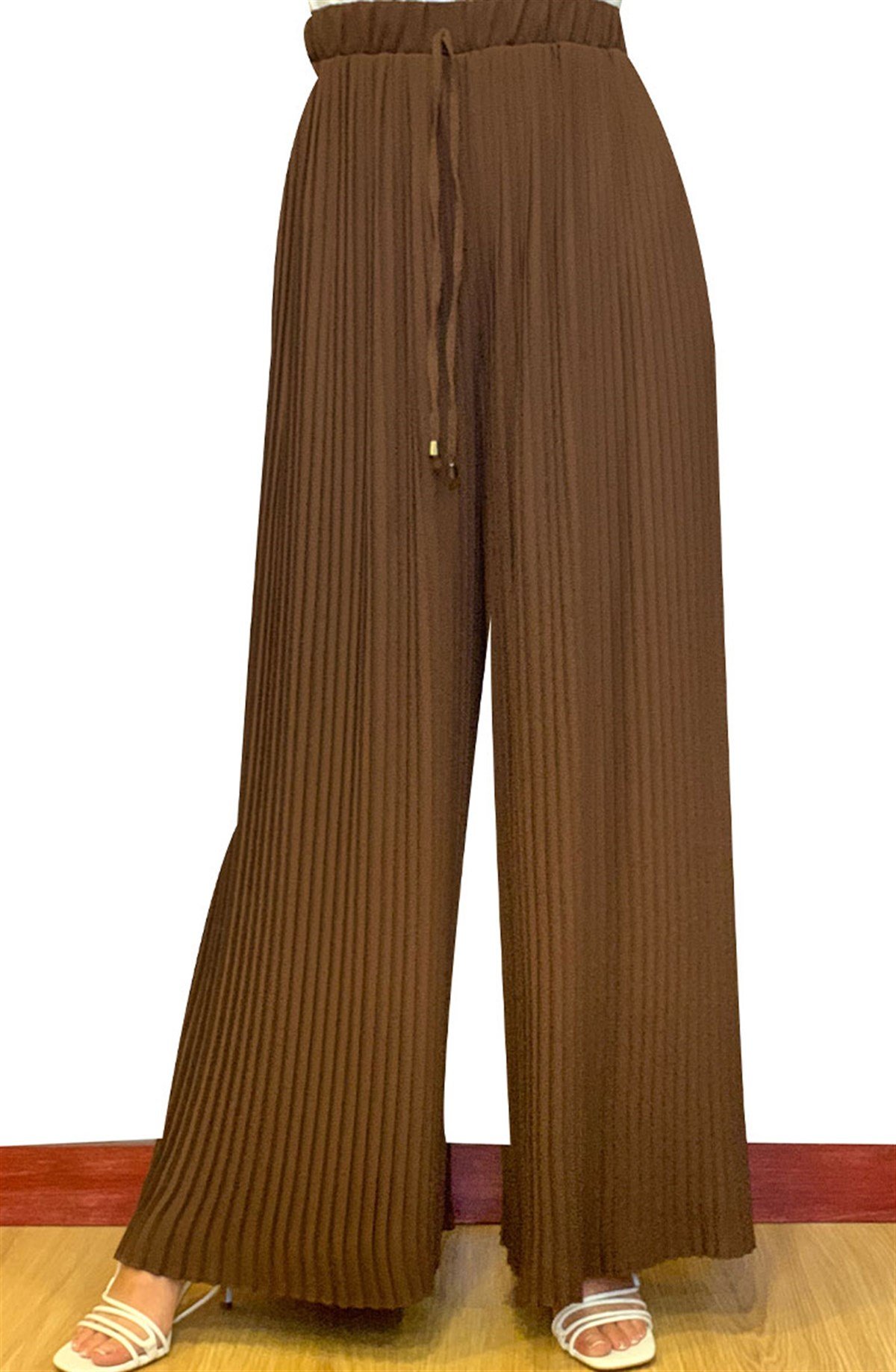 Kahverengi Piliseli Pantolon 