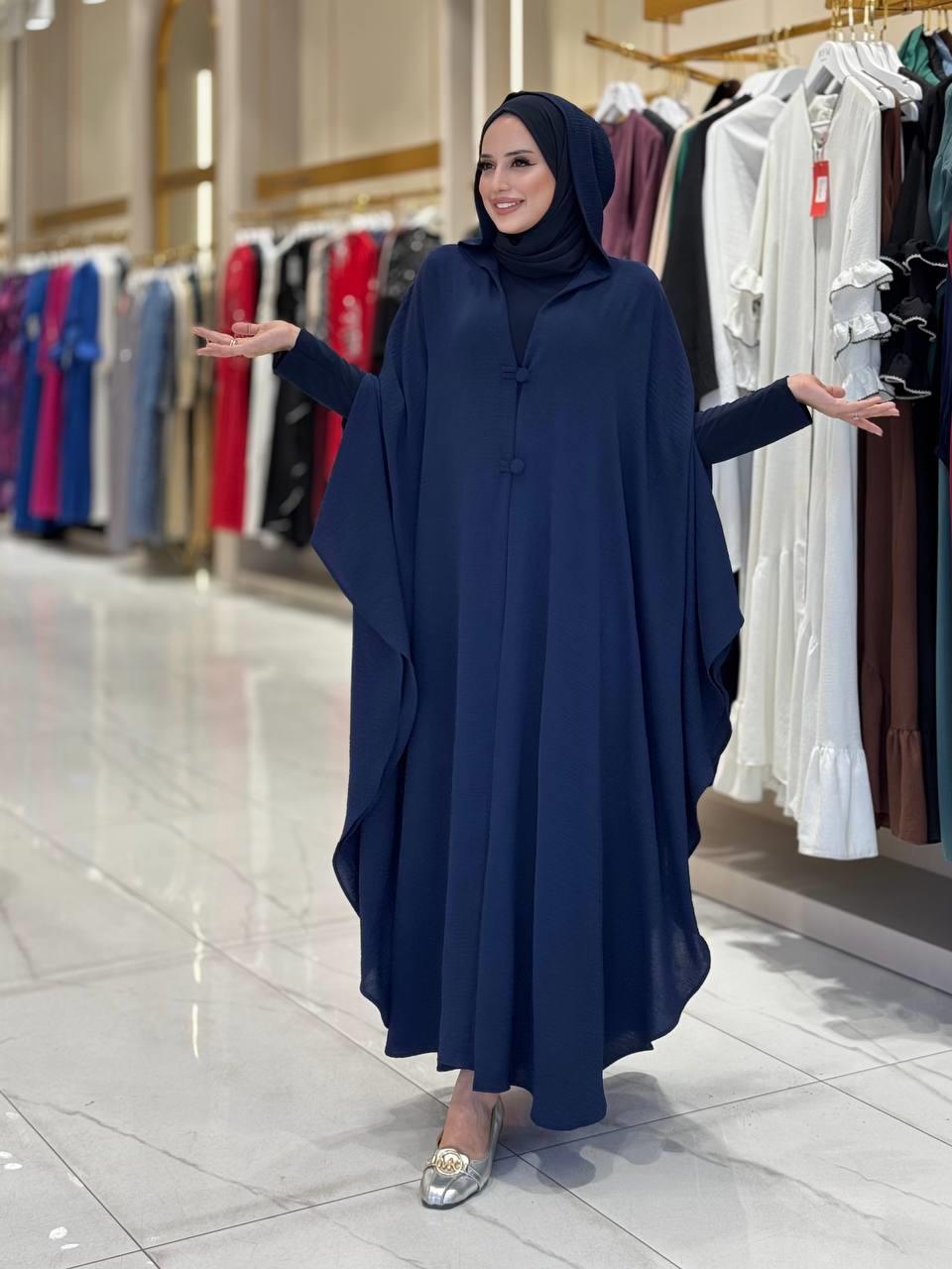 Kapüşonlu Pelerin Lacivert