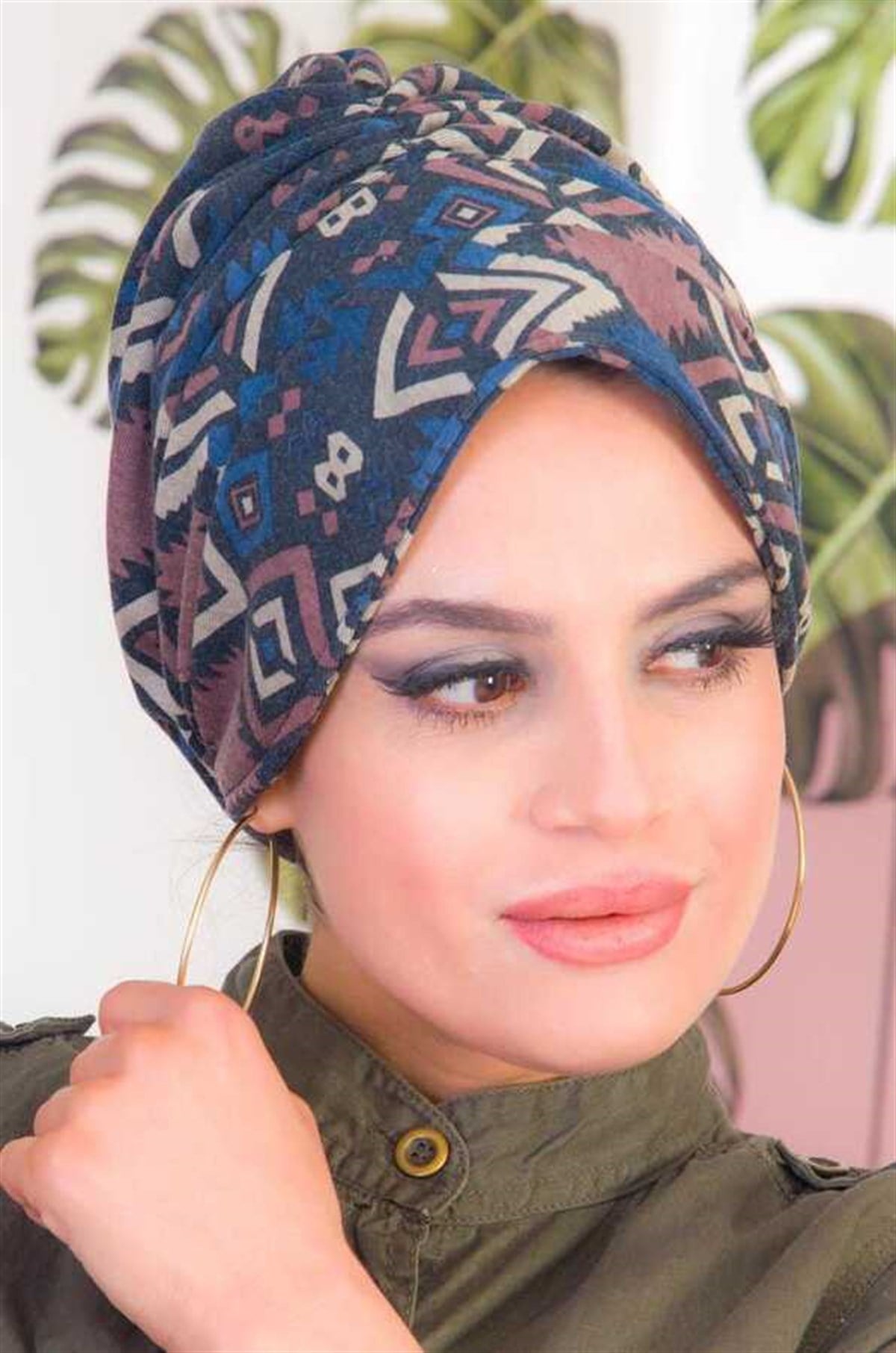 Lacivert Bej  Bantlı Şapka Bone