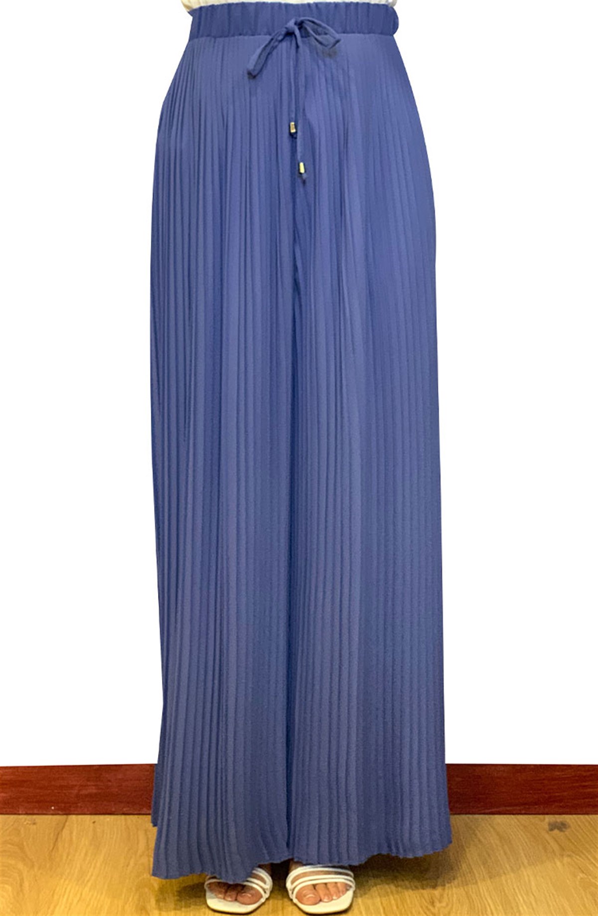 Lacivert Piliseli Pantolon