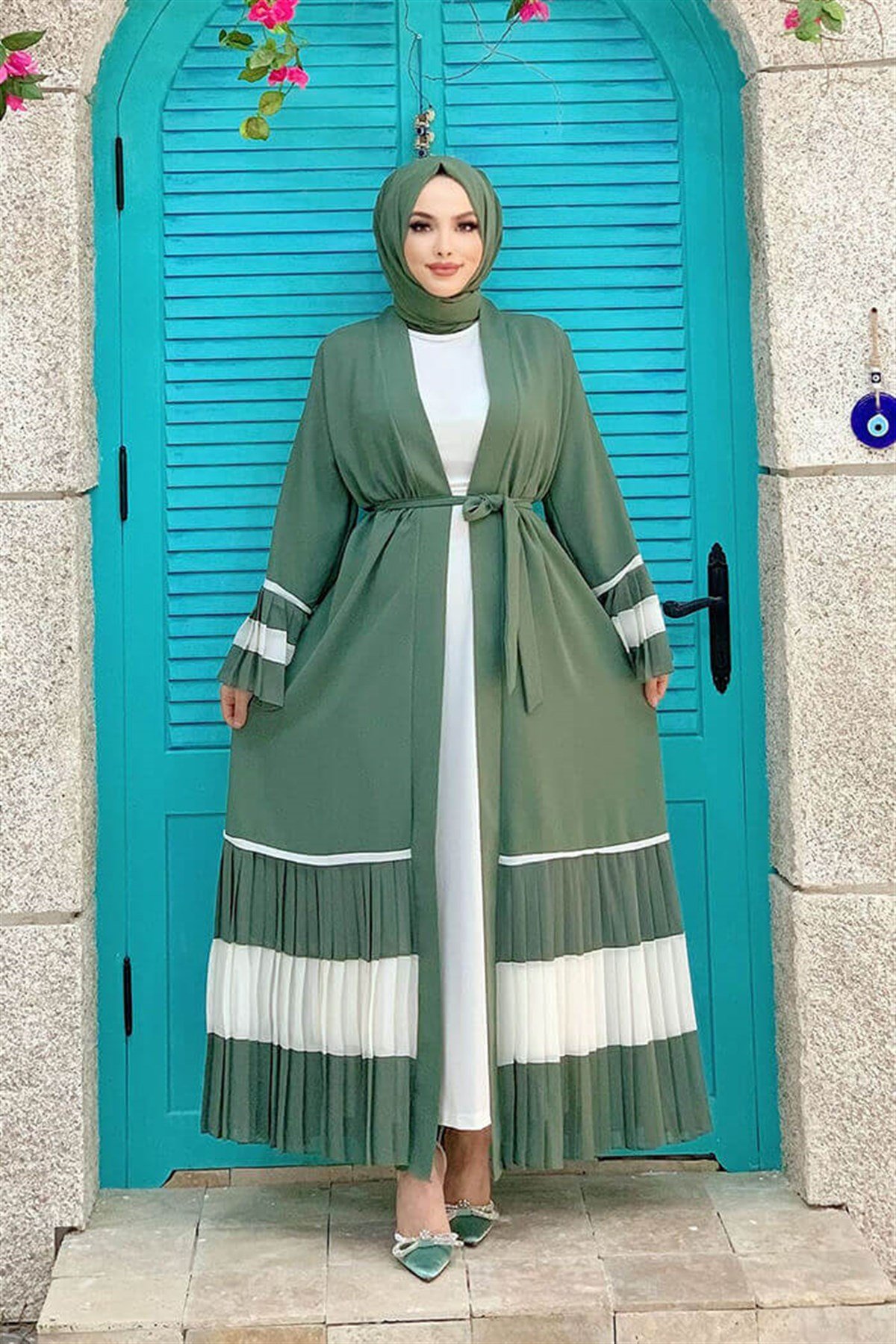 Mint Abaya Takım 