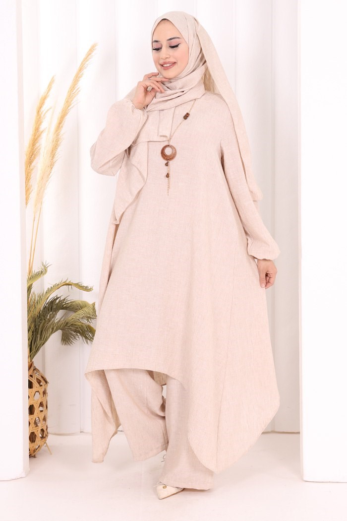 Pantolon Tunik Sal Takım Taş
