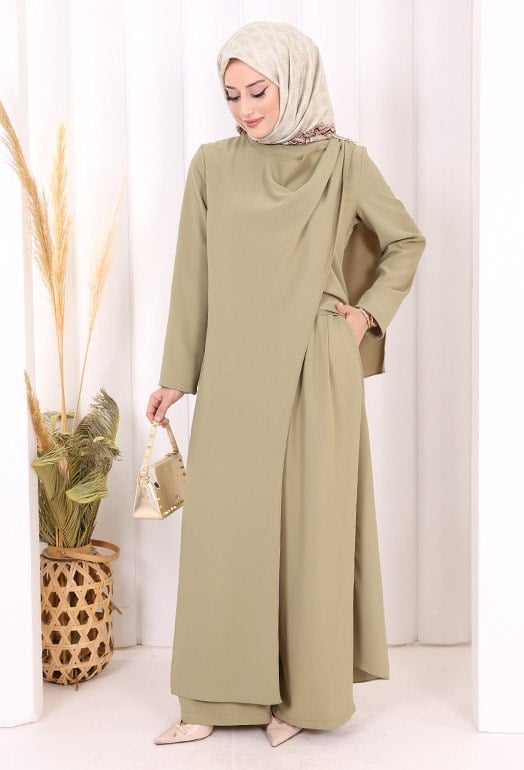 Pantolon Tunik Takım Sarı