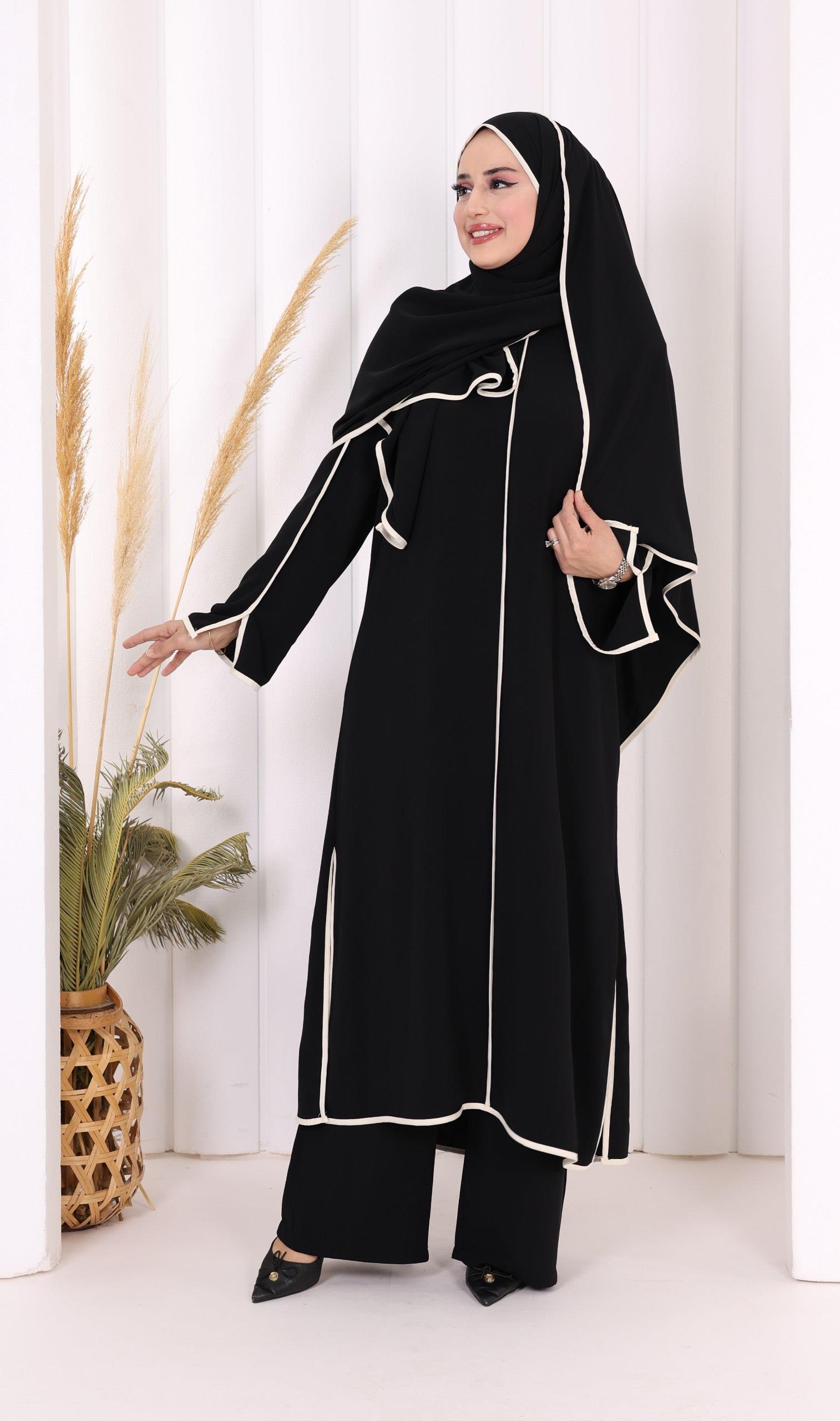 Pantolon Tunik Ve Şal Takım Siyah