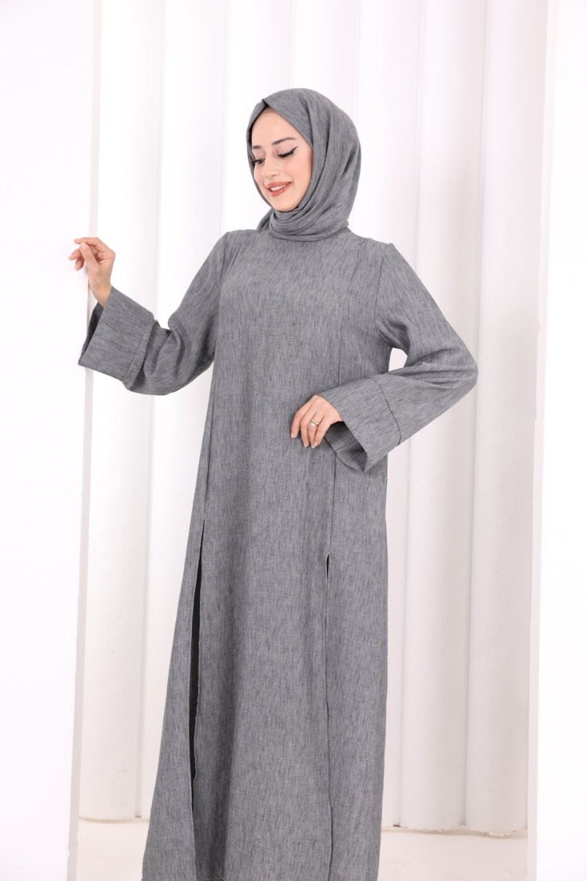 Pantolun Tunik Şal Takım Füme 