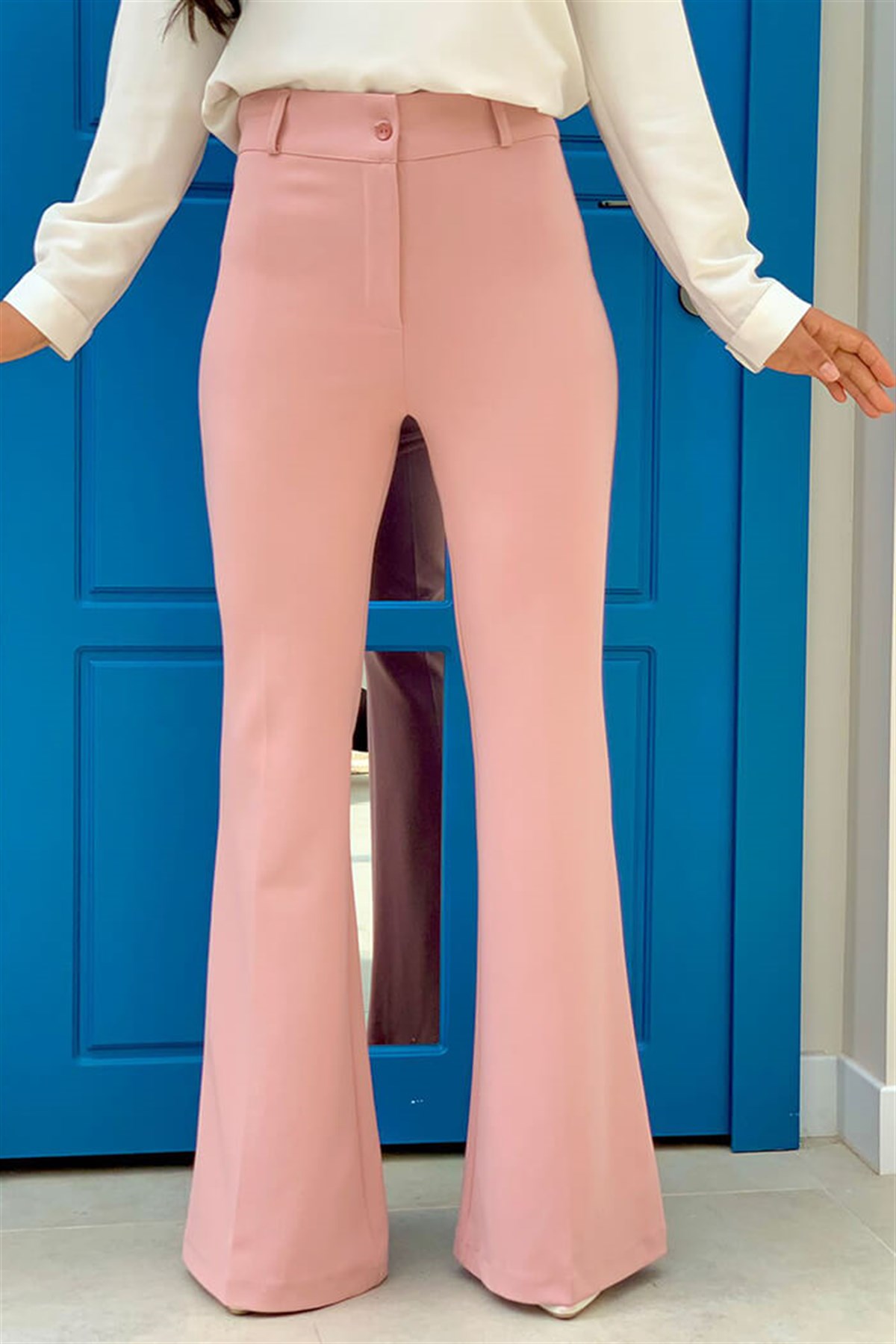 Pudra  İspanyol Paça Pantolon