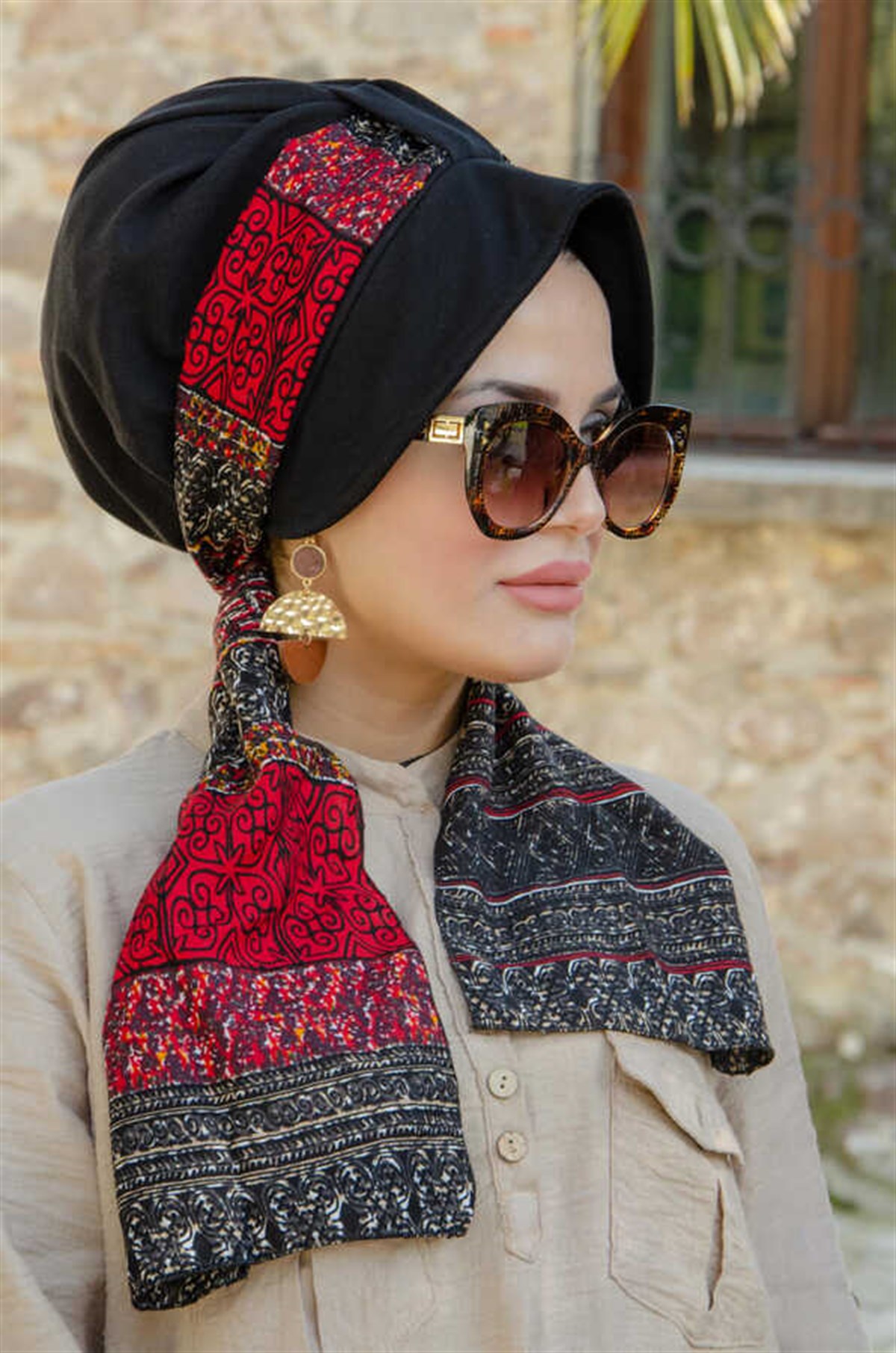 Siyah Bordo Şapka Bone