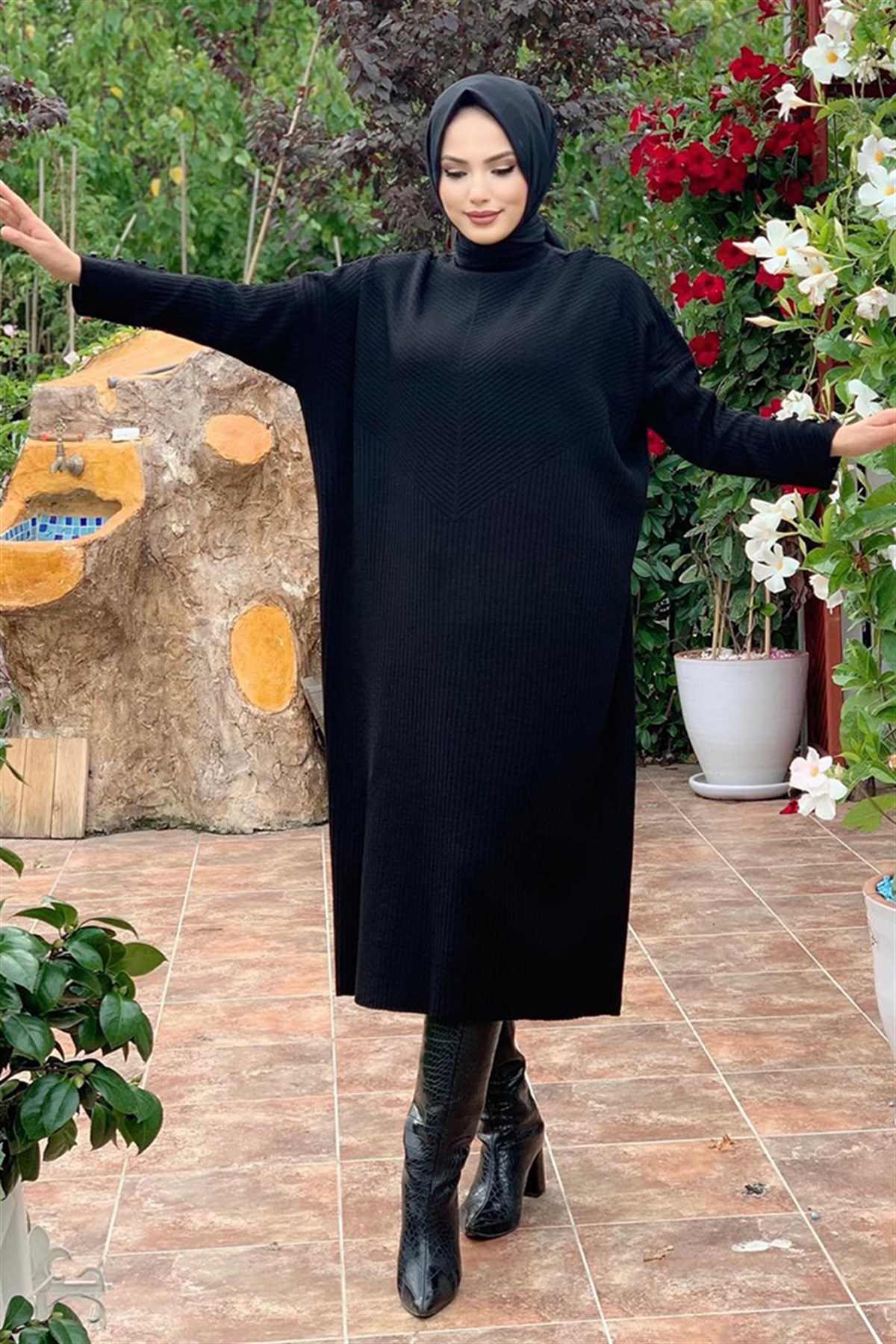 Siyah Triko Tunik 