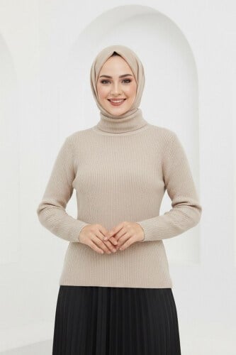 Taş Balıkçı Yaka Triko Kazak 