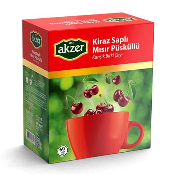 For-mix Ürün GrubuAkzer Kiraz Saplı & Mısır Püsküllü Çay 60'lıAKZER