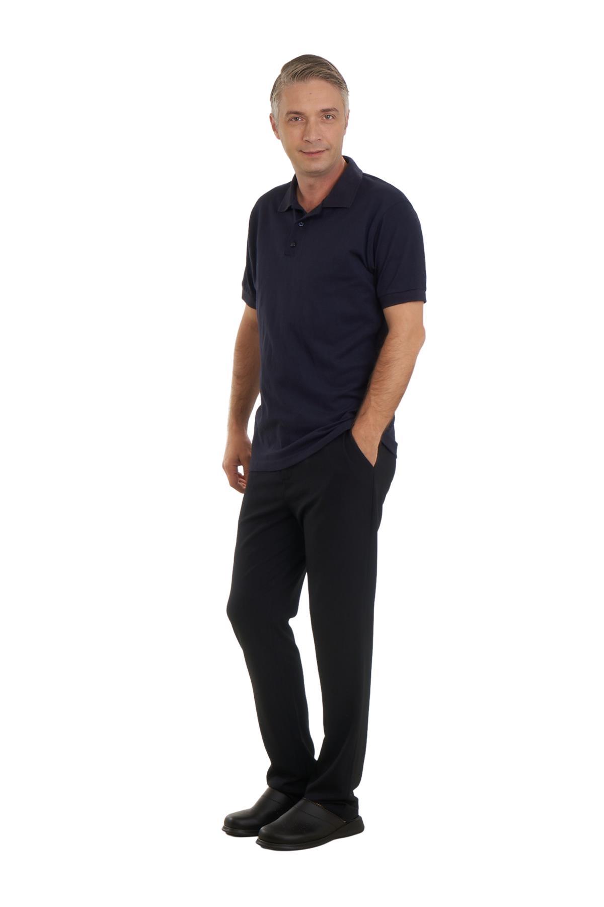 POLO YAKA TSHIRT ECZACI TSHIRT SİYAH ERKEK TSHIRT