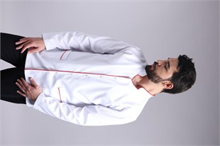 ERKEK IRMAK KIRMIZI BİYELİ UZUN KOL ECZACI DOKTOK HEMŞİRE ÖNLÜĞÜ
