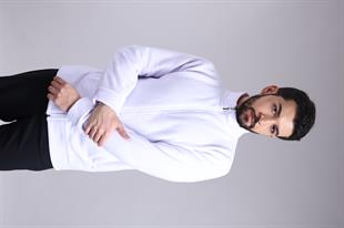 Unisex Ön Fermuarlı Beyaz  Polar 