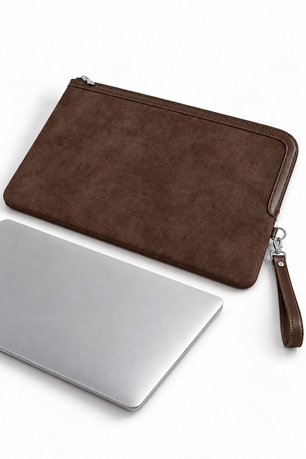 13 İnç Tablet ve Laptop Taşıma Çantası Kahverengi Süet