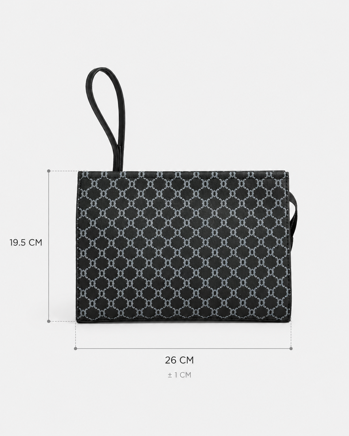 Monogram Desenli El Çantası – Şık & Günlük Kullanım Omuz Çantası Siyah