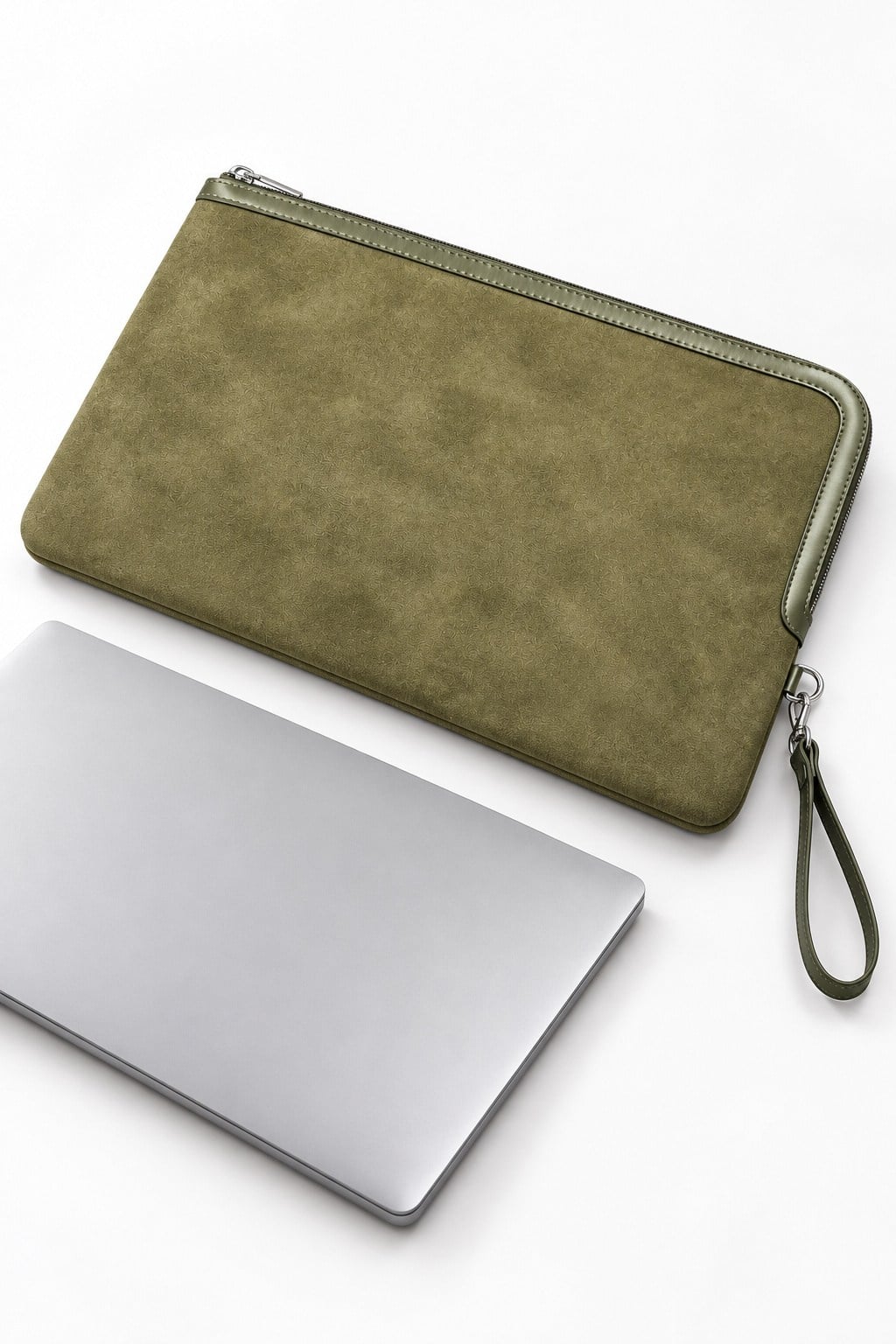 13 İnç Tablet ve Laptop Taşıma Çantası Haki Süet