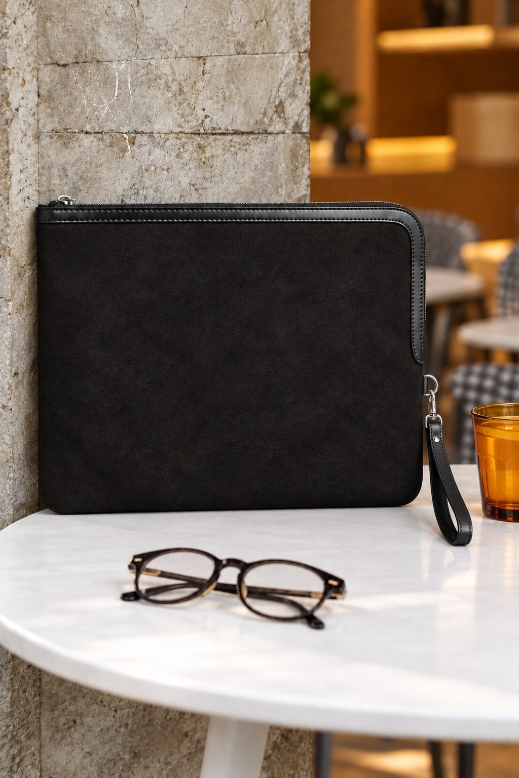 13 İnç Tablet ve Laptop Taşıma Çantası Siyah Süet