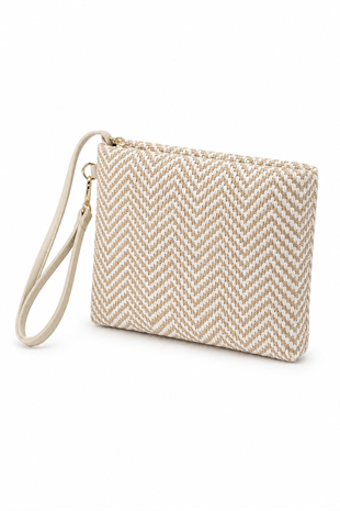 Clutch Çanta – Modern Dokulu Tasarım, Şık & Günlük Kullanım Nude