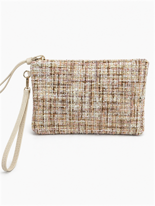 Clutch Çanta Dokuma El Çantası Bilek Askılı Yazlık Portföy Çanta Çok Renkli