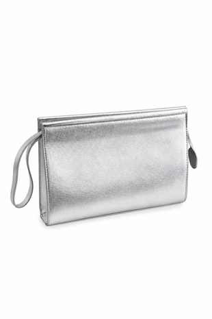 Kadın Portföy Çanta – Şık Tasarım, Günlük & Gece Kullanım Clutch Gümüş