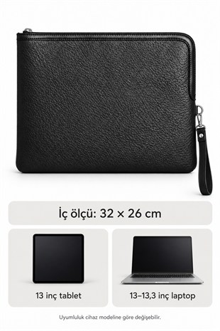 13 İnç Tablet ve Laptop Taşıma Çantası Siyah