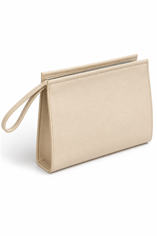 Kadın Portföy Çanta – Şık Tasarım, Günlük & Gece Kullanım Clutch Krem