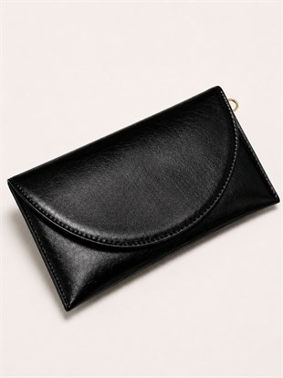 Clutch Çanta Kavis Kapaklı Portföy El Çantası Siyah