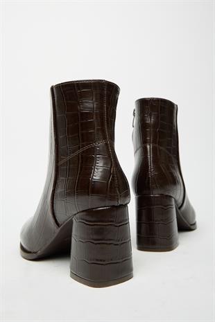 Bot&Bootie Kahverengi Kroko