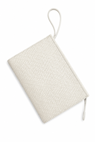 Kadın Portföy Çanta – Şık Tasarım, Günlük & Gece Kullanım Clutch Beyaz Örgü Desen