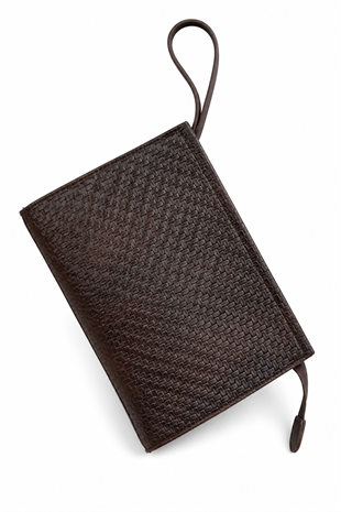 Kadın Portföy Çanta – Şık Tasarım, Günlük & Gece Kullanım Clutch Kahverengi Örgü Desen