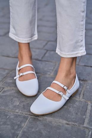 Çift Kemerli Babet Beyaz