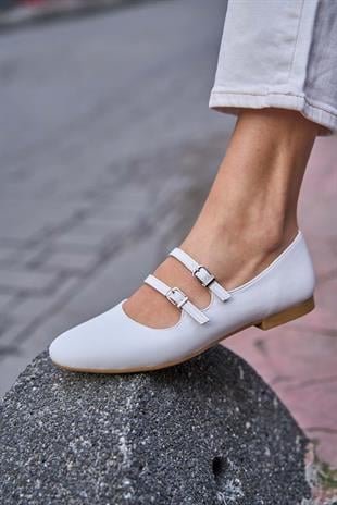 Çift Kemerli Babet Beyaz