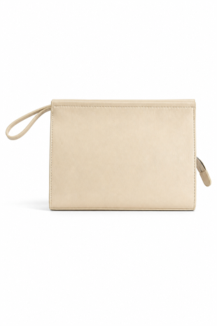 Kadın Portföy Çanta – Şık Tasarım, Günlük & Gece Kullanım Clutch Krem