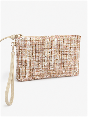 Clutch Çanta Dokuma El Çantası Bilek Askılı Yazlık Portföy Çanta Çok Renkli