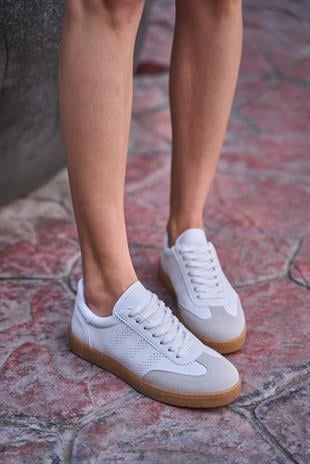 Logo Detaylı Spor Ayakkabı Beyaz