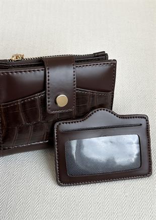 Madamra Ayrılabilir Kartlıklı Kadın Cüzdan – Şık, Orta Boy ve Fonksiyonel Kahverengi