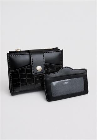 Madamra Ayrılabilir Kartlıklı Kadın Cüzdan – Şık, Orta Boy ve Fonksiyonel Siyah