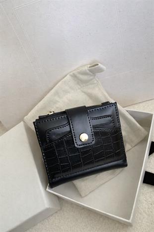 Madamra Ayrılabilir Kartlıklı Kadın Cüzdan – Şık, Orta Boy ve Fonksiyonel Siyah