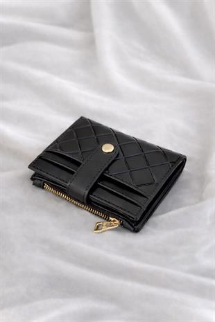 Madamra Kapitone Kadın Cüzdan – Şık, ve Fonksiyonel Siyah