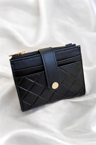 Madamra Kapitone Kadın Cüzdan – Şık, ve Fonksiyonel Siyah