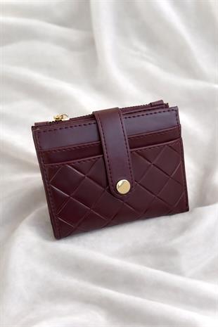 Madamra Kapitone Kadın Cüzdan – Şık, ve Fonksiyonel Bordo