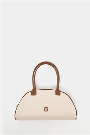 Retro El ve Omuz Çantası Bej